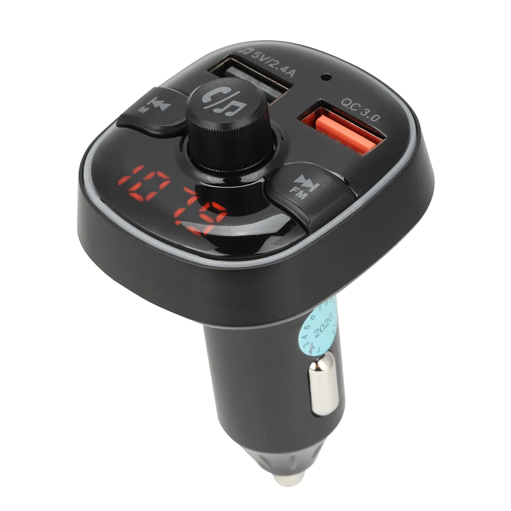 Автомобилен mp3 плейър, FM трансмитер за автомобил адаптер Hands Free Bluetooth запалката USB QC3.0 5 В 3A зарядно устройство Изображение 2