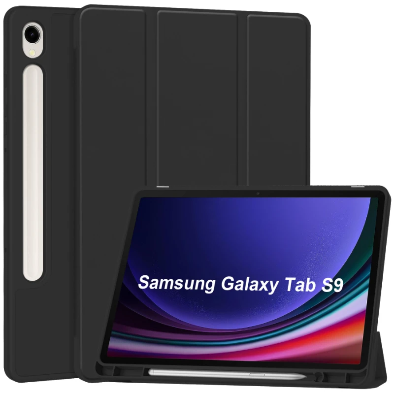 Калъф за Samsung Galaxy Tab S9 11 инча (випуск 2023 г., SM-x710B/x718U) с притежателя на S Pen, Противоударной Трехстворчатой стойка за таблет Изображение 0
