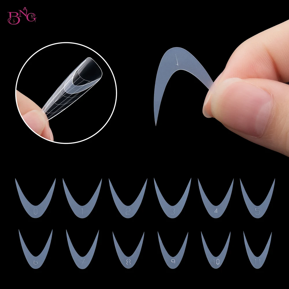 24 бр. стикер за нокти Duet System двойни форми, френска силиконова форма за нокти, вътрешно уплътнение, линейна екскурзовод на лента за многократна употреба инструменти за изграждане на Изображение 3