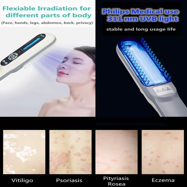 Гореща продажба на теснолентов оборудване за фототерапия UVB Преносими led UV-лампа за led светлинна терапия Изображение 3