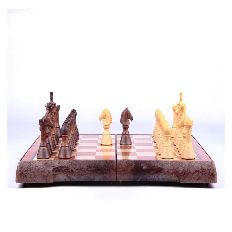 Голям тенис турнира пътен преносим шахматен комплект Шах сгъваема дъска Международен магнитен шах комплект за игра Изображение 0