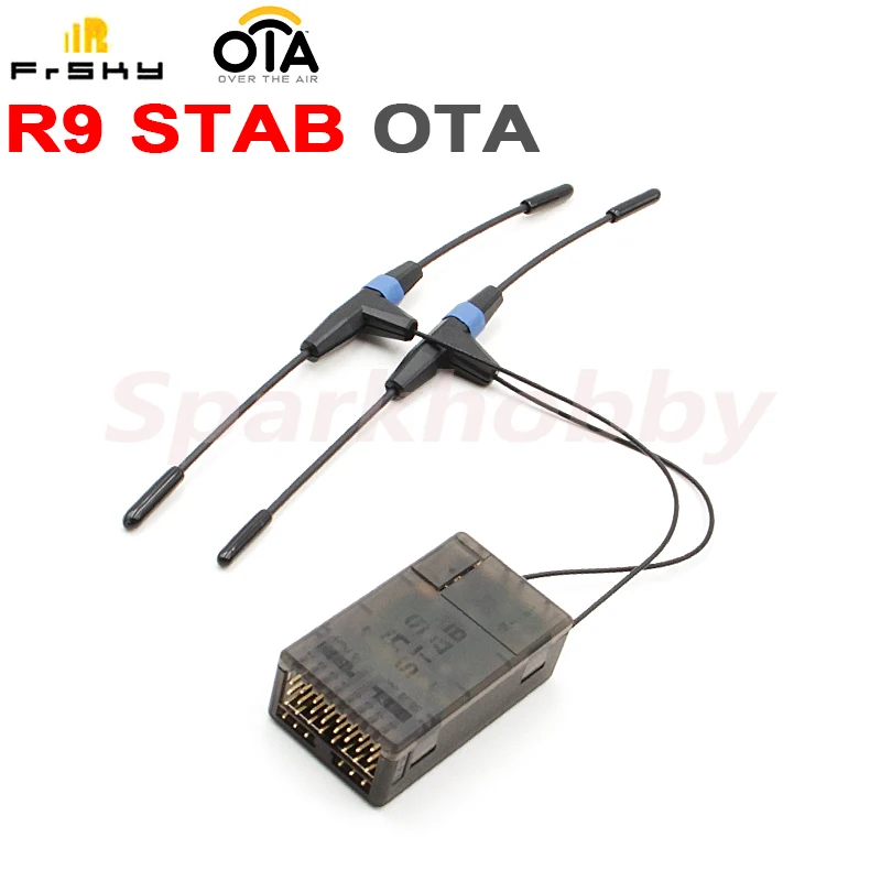 1БР FrSky R9 STAB ОТА приемник ДОСТЪП RC 16CH 900 Mhz междуселищни самостабилизирующийся приемник на протокола за достъп, с Т-образна антена Изображение 0