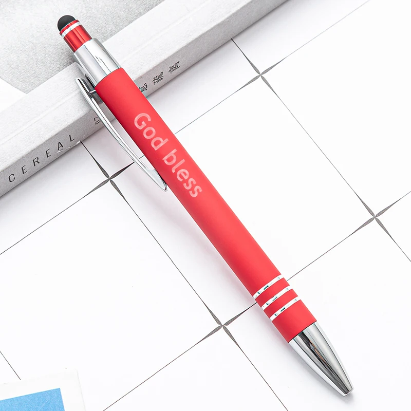 Нова метална химикалка писалка, конденсаторная дръжка, потребителски лого, рекламна химикалка химикалка, надпис, выгравированное име, ученически и офис консумативи Изображение 5