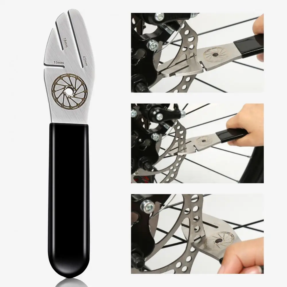 1-10 бр., регулировочный деформационный ключ, велосипеди ключ, корректирующий спирачка, устойчив на удари диск, инструмент за ремонт на спирачни дискове Изображение 2