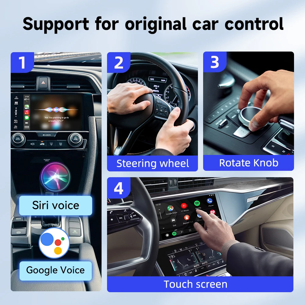 Авто 2air Apple Carplay CarPlay Android Автоматичен Безжичен Адаптер USB-Ключ за Toyota, Mazda, Ford, Volkswagen, Peugeot, Skoda, KIA Haval Изображение 3