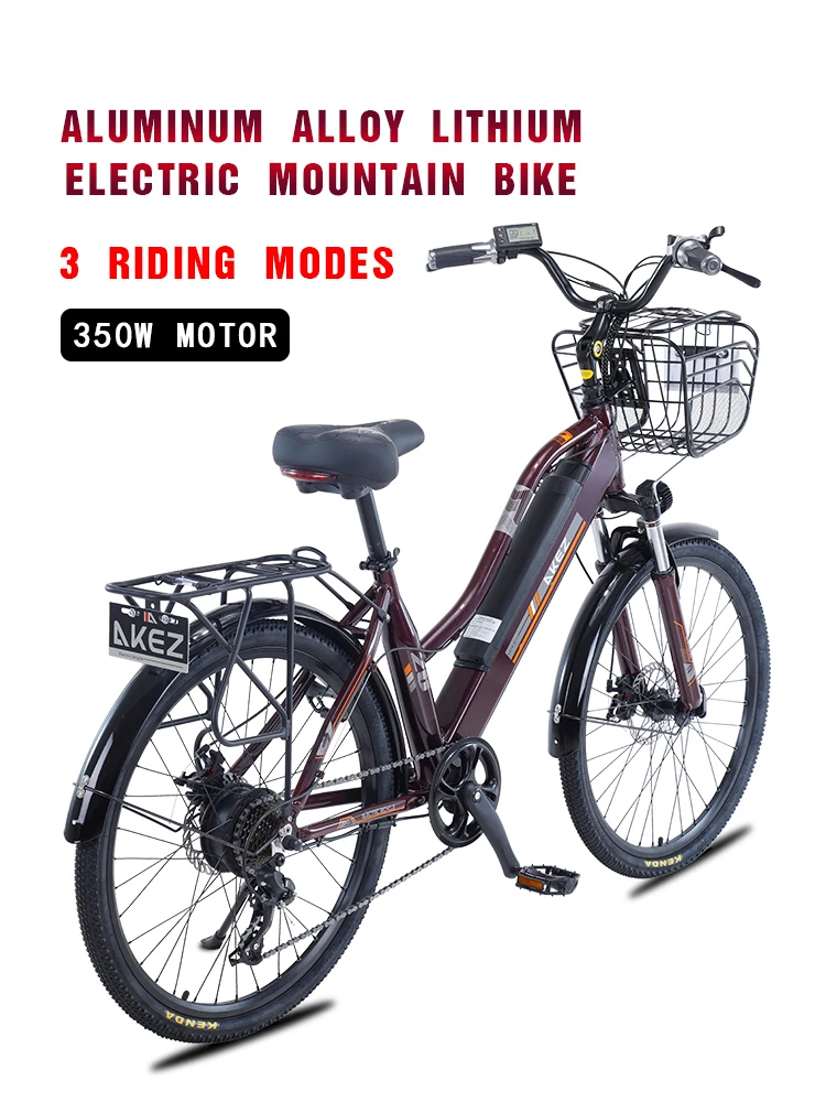 Електрически велосипед AKEZ 26 инча за жени 36/350 W Изображение 1