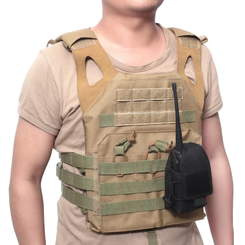 Чанта за тактически радио Molle, калъф за преносими радиостанции, кобур, военен калъф за съхранение на заседателни устройства, ловни аксесоари, чанта с джоб Изображение 2