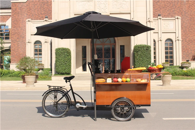 Индивидуални електрически триколки Товарни 3 колела за продажба на велосипеди за вендинга кафе, количка за възрастни Изображение 1