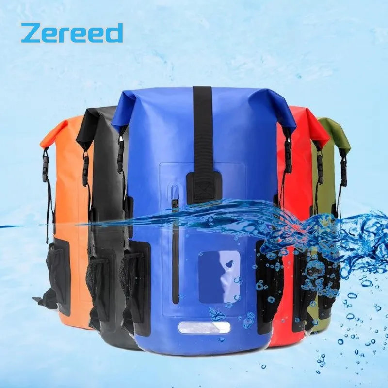 35Л, уличен водоустойчива раница с голям капацитет, сух пакет, устойчив на абразия IPX6, спортна чанта за плуване, за разходки, сърф, гмуркане Изображение 0