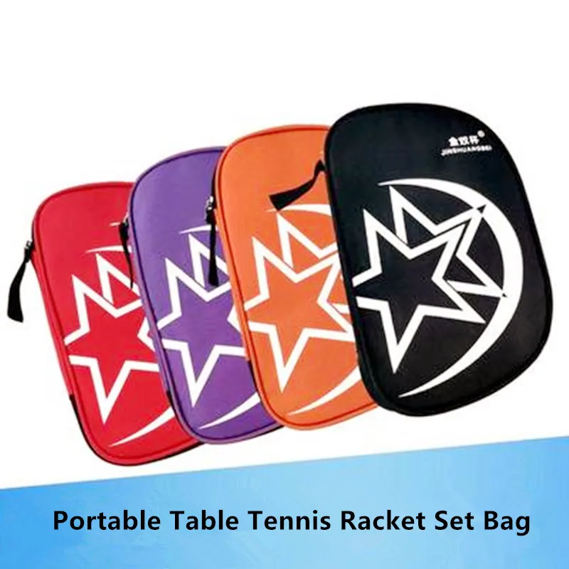 Оксфорд преносима чанта за наемане на ракети за тенис на маса побира 2 ракети и на 3 топки, професионална чанта за ракети Изображение 0
