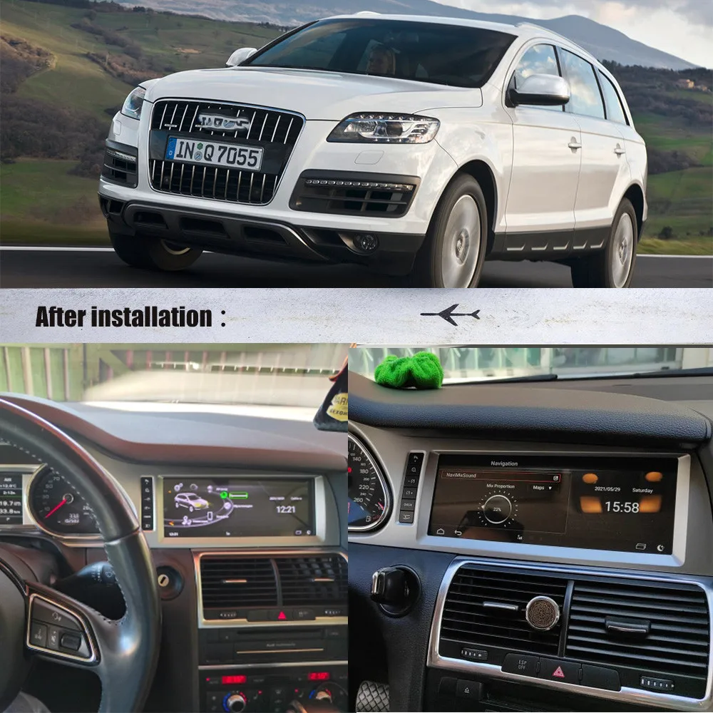 Android-радио за Audi Q7 4L 2005-2015 кола стерео авторадио мултимедиен плейър GPS Навигация екран, DVD Аудио главното устройство Изображение 1