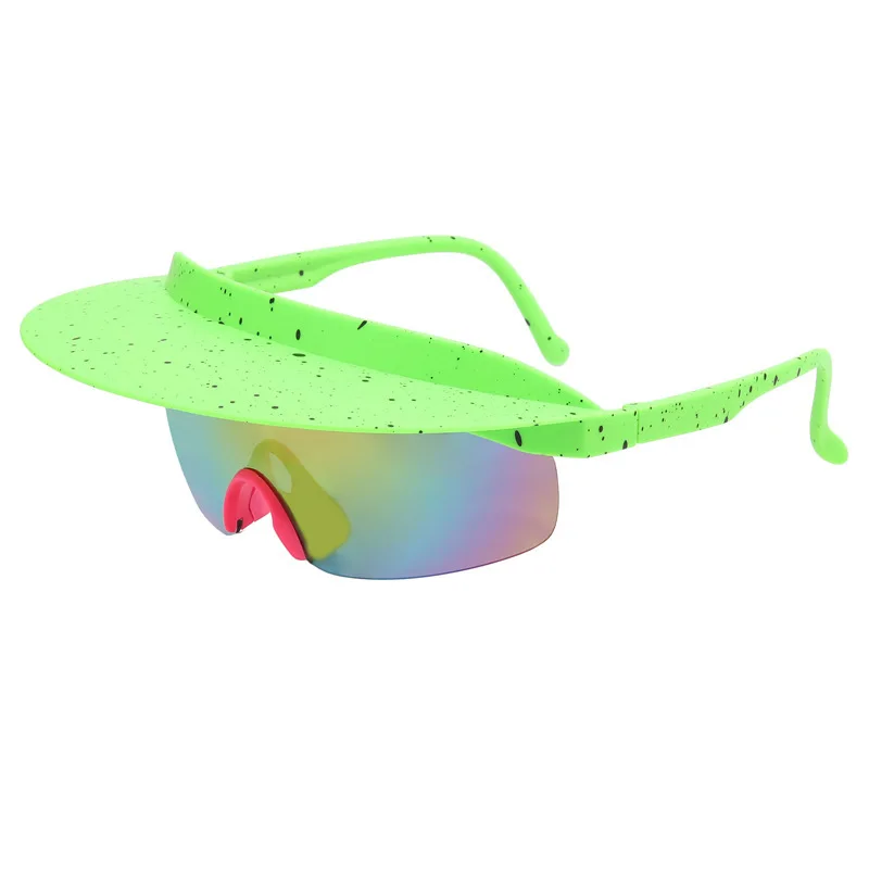 Слънчеви очила Унисекс, колоездене, очила, МТБ, цветен твърди шапка с периферия, спортни очила за къмпинг, модни слънчеви очила за колоездене в големи рамки Изображение 3