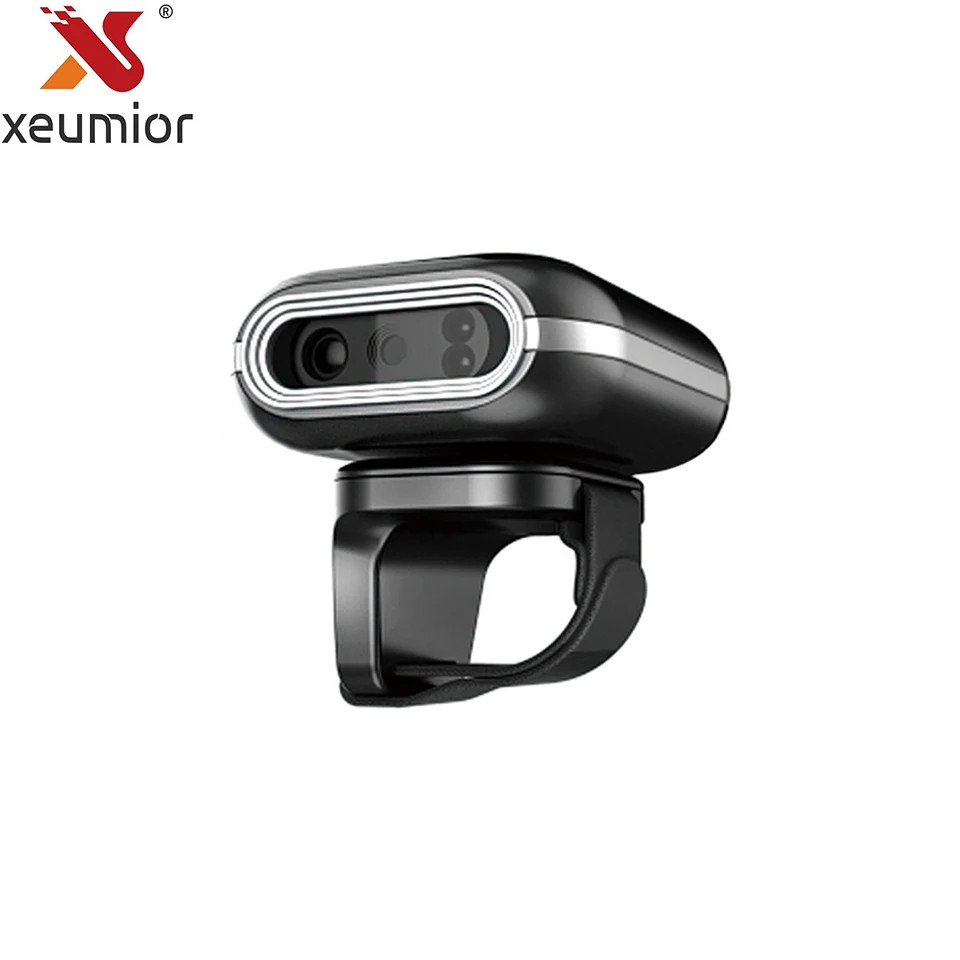 Xeumior преносим 1D 2D скенер мини джобен размер с кольцевым носимым безжичен баркод баркод за складови запаси MN220 Изображение 0