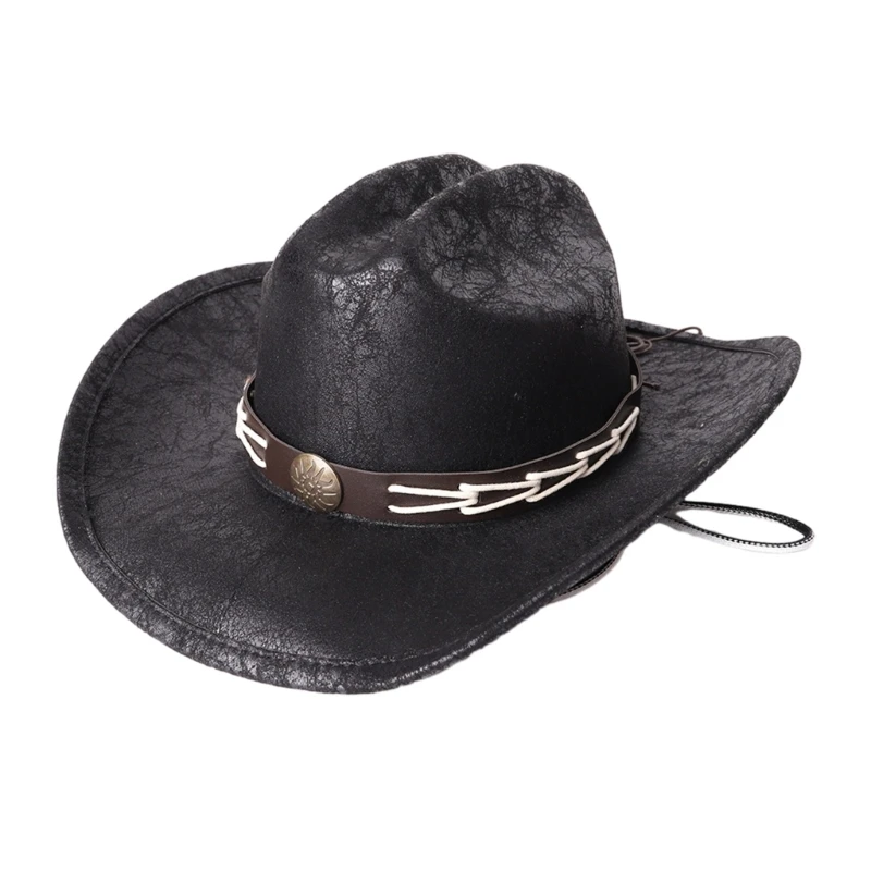 MXMB за катерене шапка дишаща джентльменская ковбойская шапка в западен стил Реколта шапка Изображение 1
