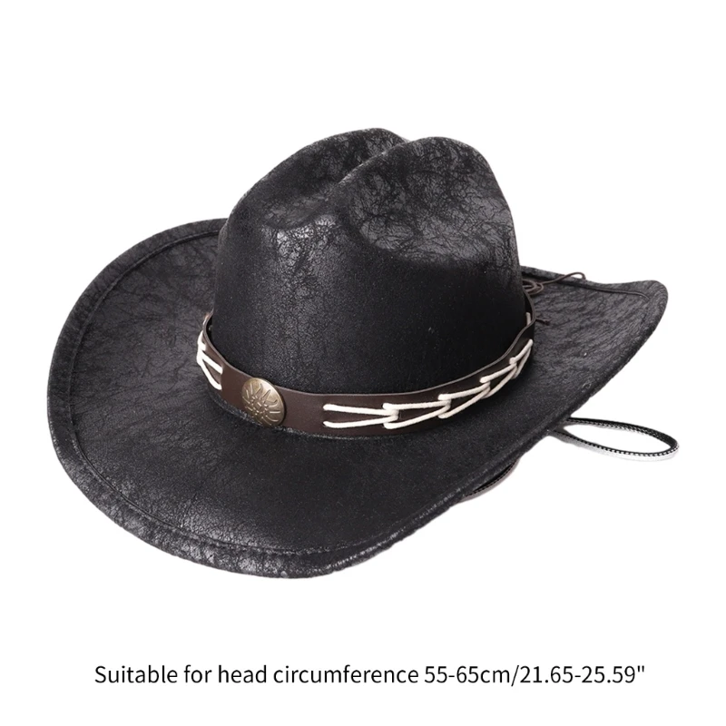 MXMB за катерене шапка дишаща джентльменская ковбойская шапка в западен стил Реколта шапка Изображение 5