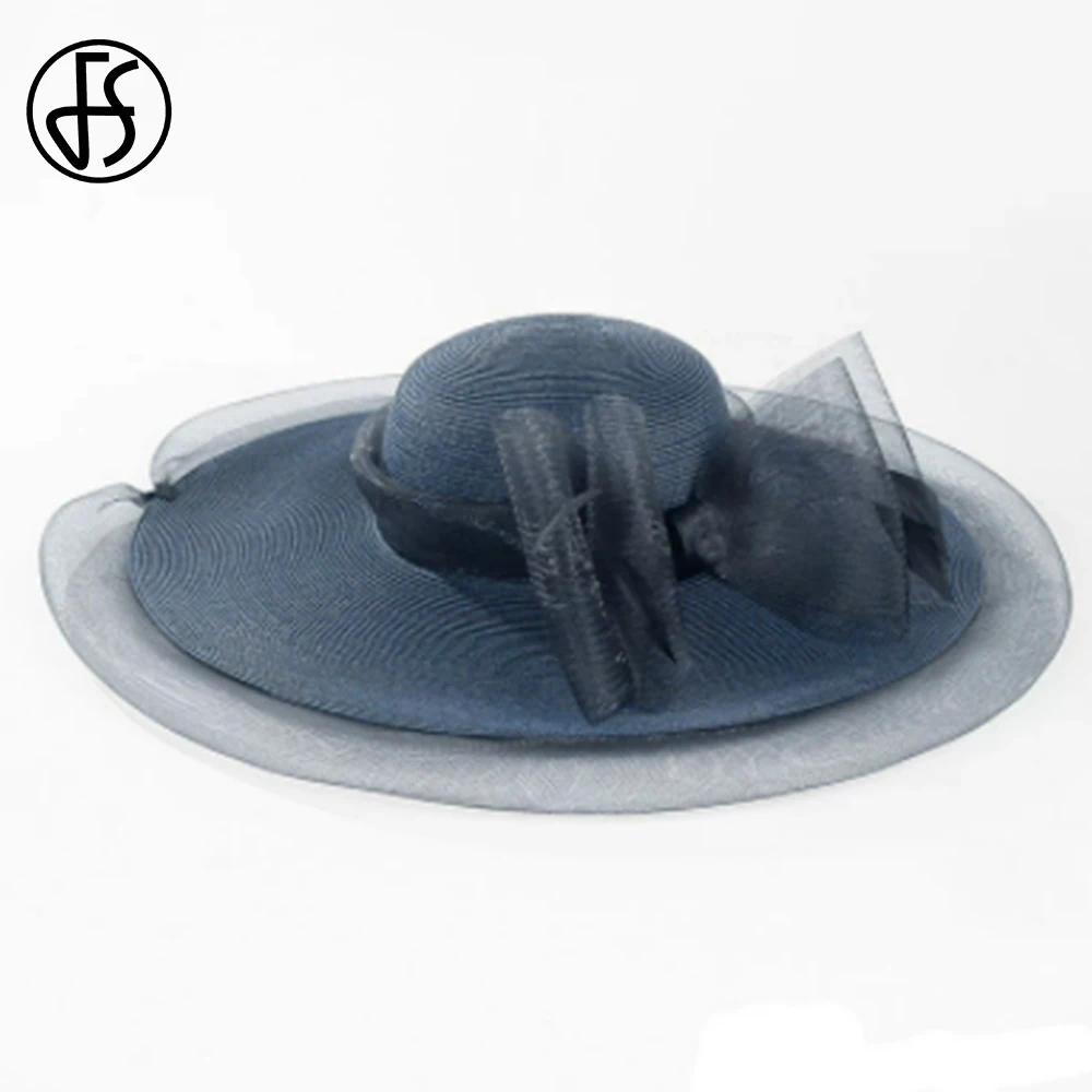 FS 2023, летни шапки с широка периферия, козирка, женски сгъваеми, шапки, шапка Кентъки, дамски празнична защита от ултравиолетови лъчи, плажна фетровая шапка, дамски Изображение 4