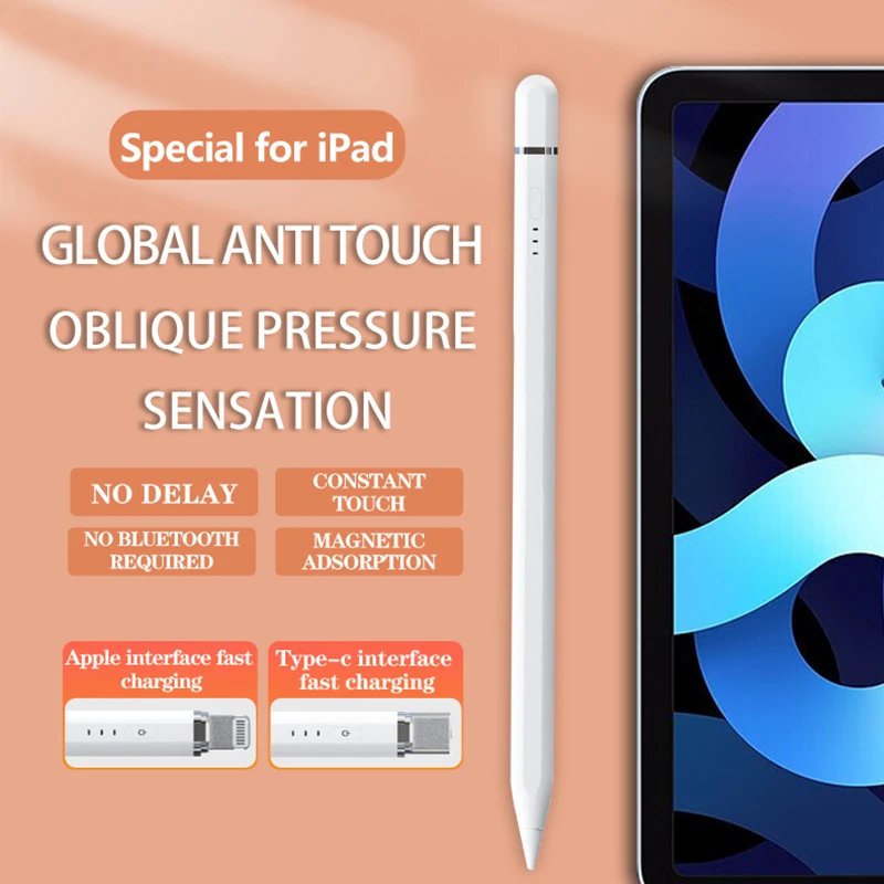 За Apple Молив с нарушения в дланта на ръката си, чувствителен към наклона на стилус за iPad 6 7 8 поколение Pro 11 12,9 на въздуха 3-4 мин. 5 Изображение 1