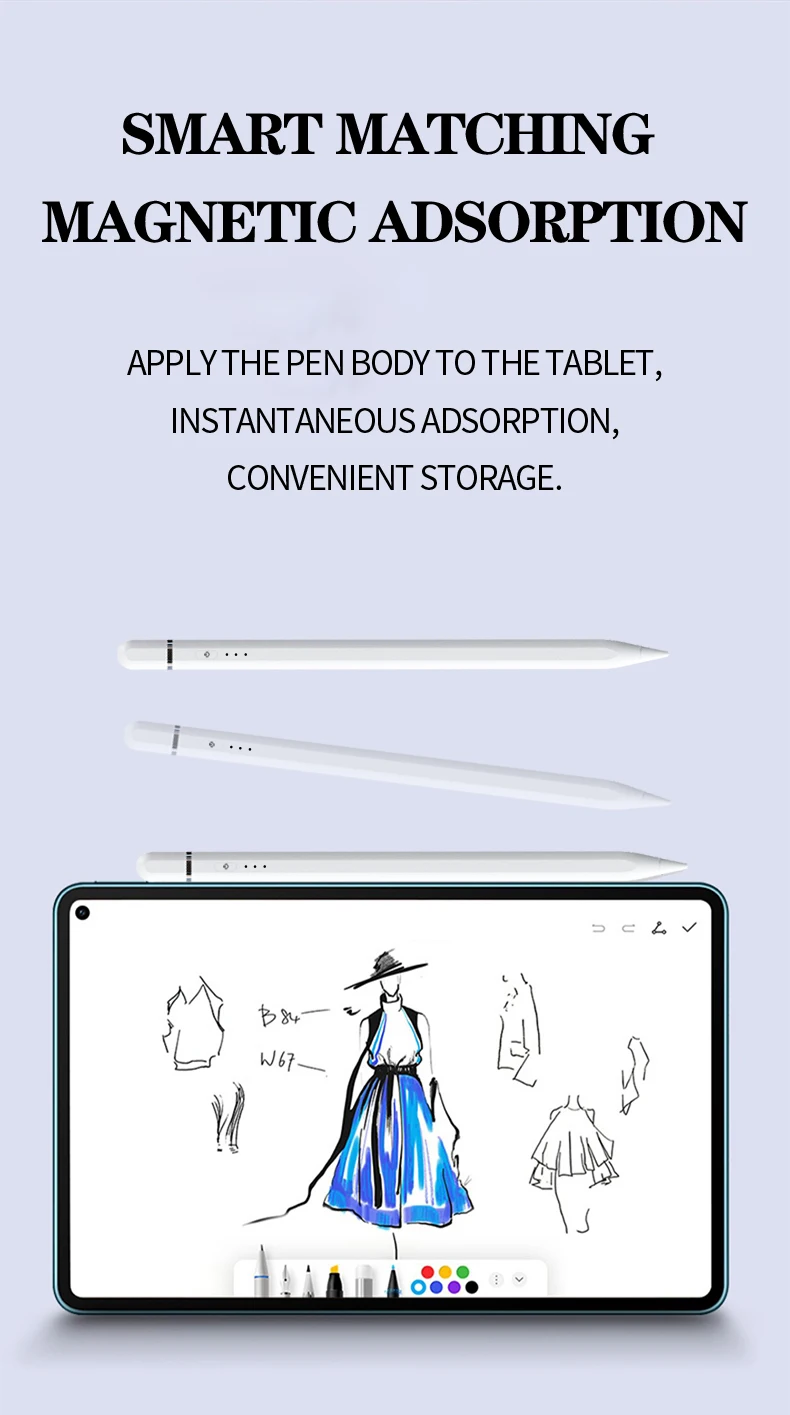За Apple Молив с нарушения в дланта на ръката си, чувствителен към наклона на стилус за iPad 6 7 8 поколение Pro 11 12,9 на въздуха 3-4 мин. 5 Изображение 5