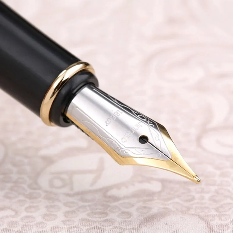 луксозна метална писалка JinHao 5000 Dragon с релефни деколте, дръжка за калиграфия Gloden, бизнес офис ученически пособия Изображение 5