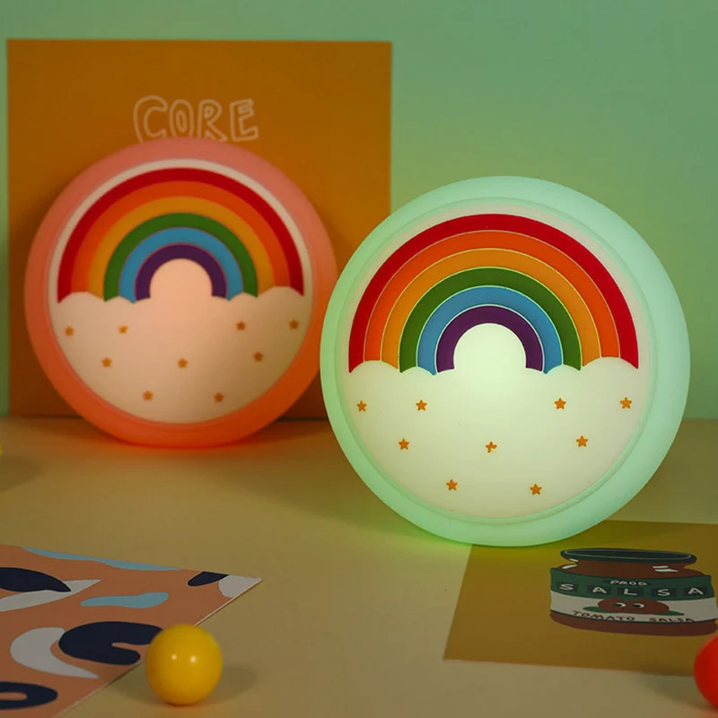 Rainbow таблица, неонова реклама, rainbow силикон лампа, зареждане чрез USB, cartoony неонова лампа на ярки цветове за декорация на партита и сватби Изображение 4