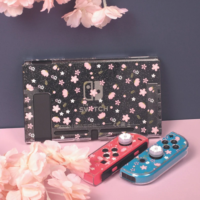 Прозрачен калъф Sakura за Nintendo Switch защитната обвивка твърд калъф за PC корпус игрова конзола NS Case Кутия за Nintendo Switch Изображение 2